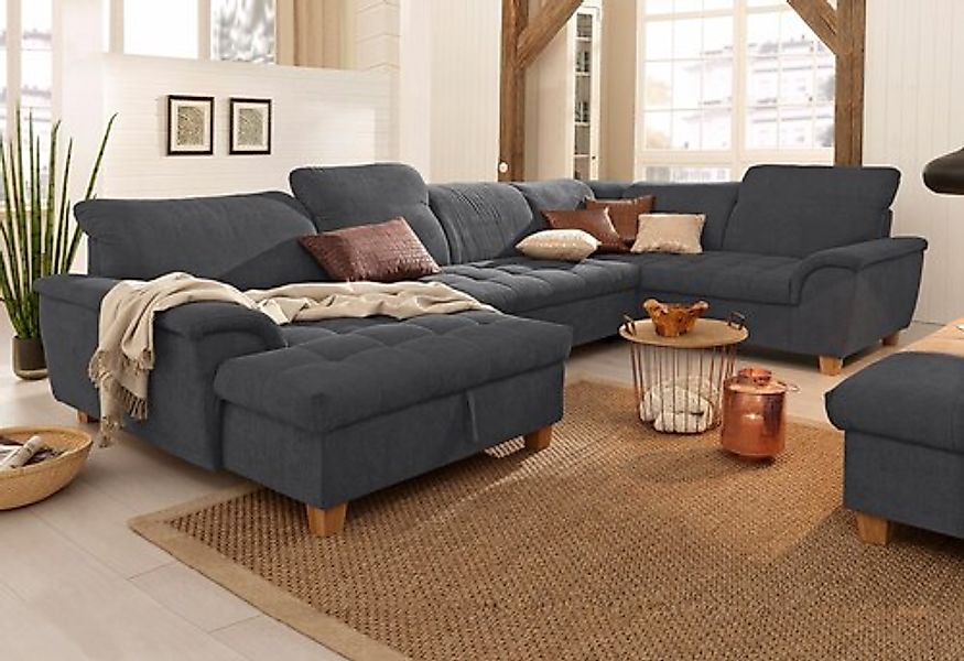 Home affaire Wohnlandschaft »Lyla U-Form« wahlweise mit Rückenfunktion und günstig online kaufen