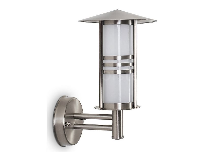 hofstein Außen-Wandleuchte »Latiano« Außenwandlampe aus Edelstahl mit Milch günstig online kaufen
