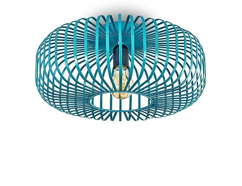 hofstein Deckenleuchte moderne Deckenlampe aus Metall in Petrol, ohne Leuch günstig online kaufen