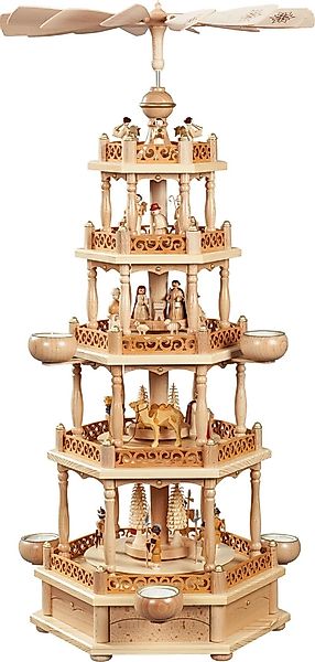 Richard Glaesser Weihnachtspyramide Teelichtpyramide Heilige Familie günstig online kaufen