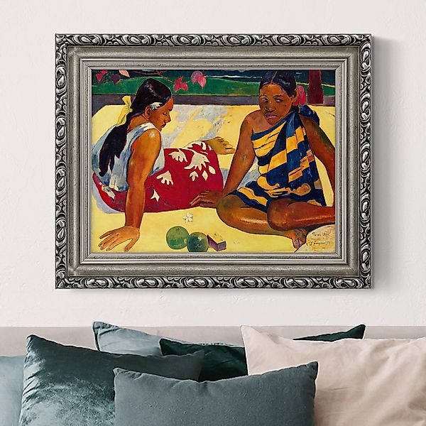 Gerahmtes Leinwandbild Paul Gauguin - Frauen von Tahiti günstig online kaufen