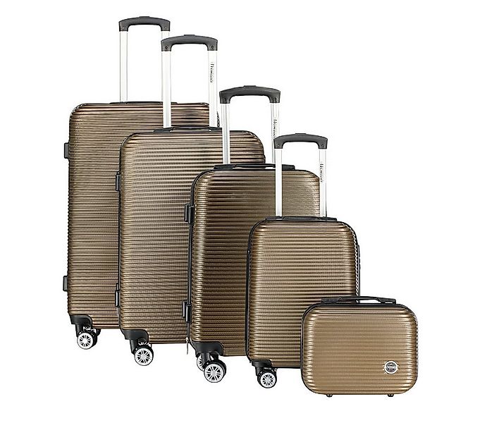 Geographical Norway Kofferset Robuste Rollkoffer Solomun, 4 Rollen, (5 tlg) günstig online kaufen