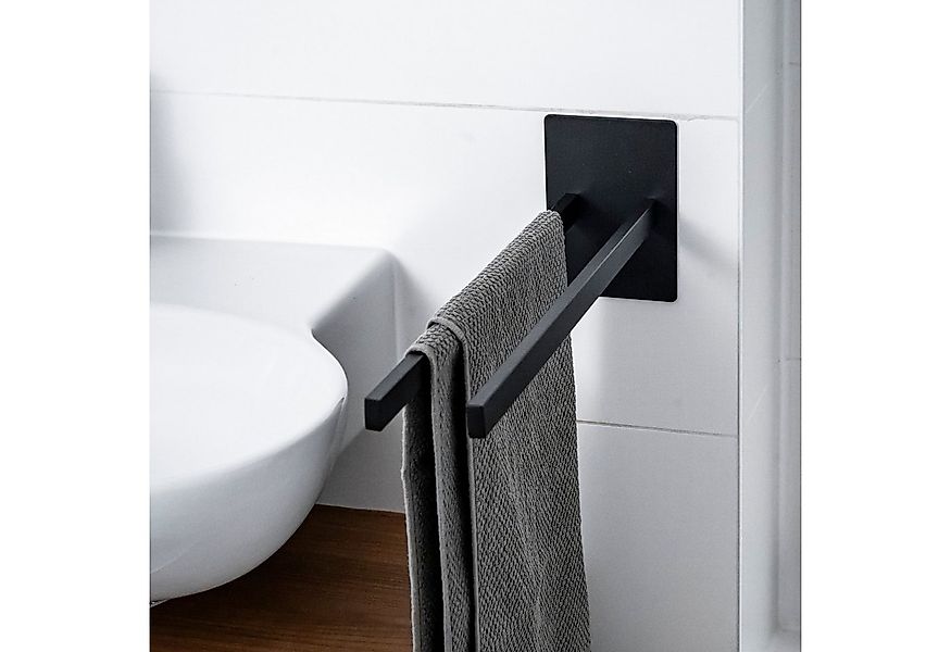 ELMOWO Doppelhandtuchhalter ohne Bohren aus Edelstahl für 2 Handtücher zur günstig online kaufen