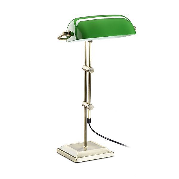 relaxdays Tischleuchte Bankerlampe grün günstig online kaufen