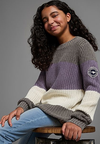 KangaROOS Strickpullover Ringelpullover mit Logo auf günstig online kaufen