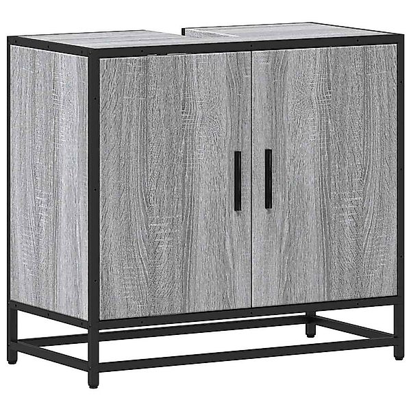 vidaXL Badezimmer-Set Waschbeckenunterschrank Grau Sonoma 65x33x60 günstig online kaufen