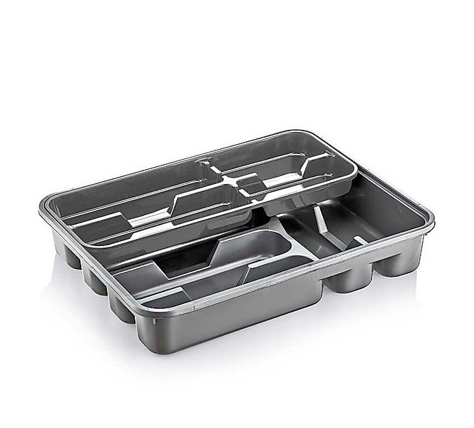 Michelino Besteckkasten in Grau mit Einlegefach und 6 Hauptfächern (1 St) günstig online kaufen