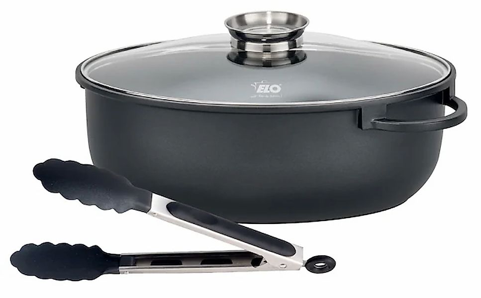 Elo Bräter »Alucast Alugussbräter oval 38 cm inkl. Servierzange« Aluminiumg günstig online kaufen