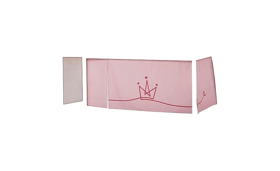 Hoppekids Vorhang für Spielbett 90x200  Princess ¦ rosa/pink ¦ Maße (cm): B günstig online kaufen
