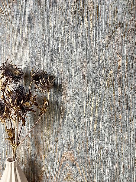 Newroom Vliestapete, Grau Tapete Modern Holz günstig online kaufen