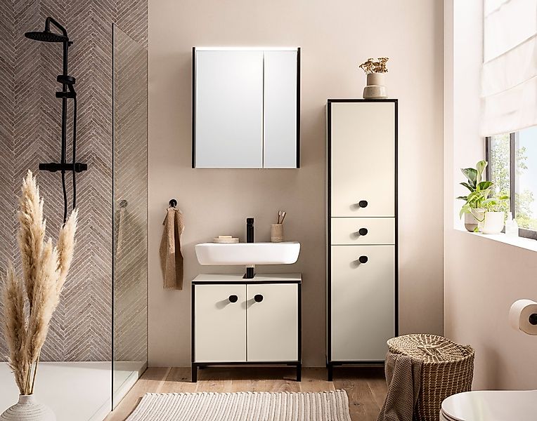 Schildmeyer Waschbeckenunterschrank Edda, Breite 65,1 cm, abgerundete Griff günstig online kaufen