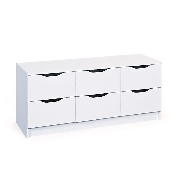 ebuy24 Wung Kommode 6 Schubladen Weiss günstig online kaufen