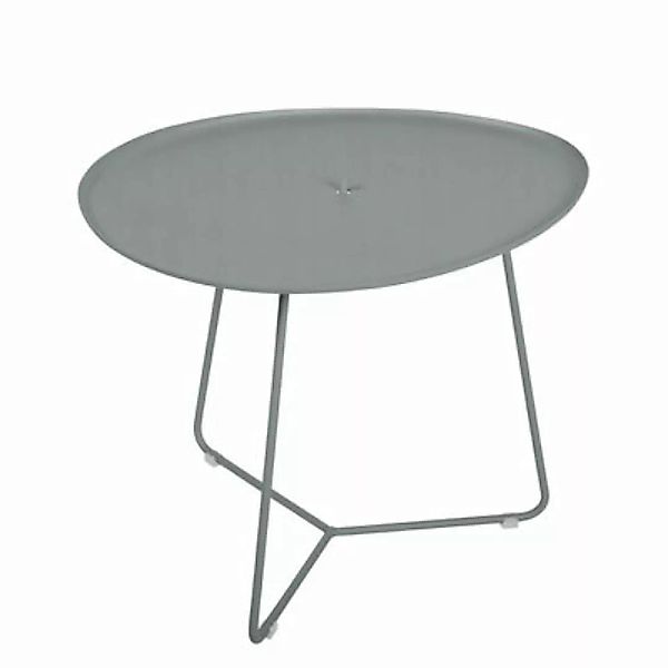 Couchtisch Cocotte metall grau / L 55 x H 43,5 cm - Abnehmbare Tischplatte günstig online kaufen