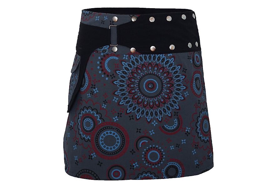 PUREWONDER Wickelrock Wickelrock aus bunt bedruckter Baumwolle, Nr. 112 Gra günstig online kaufen
