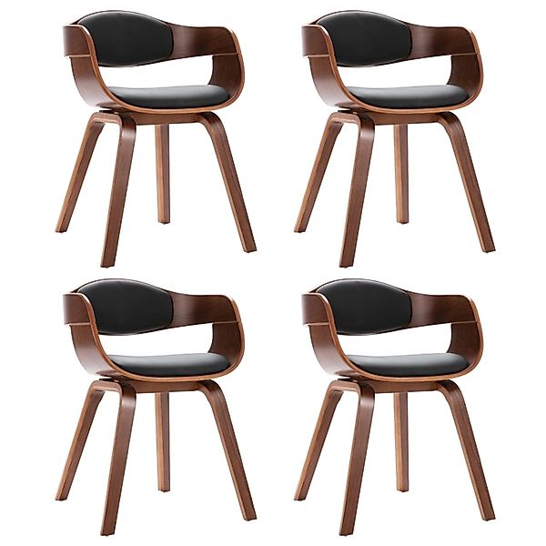 vidaXL Esszimmerstühle 4 Stk Bugholz und Kunstleder 3054812 günstig online kaufen