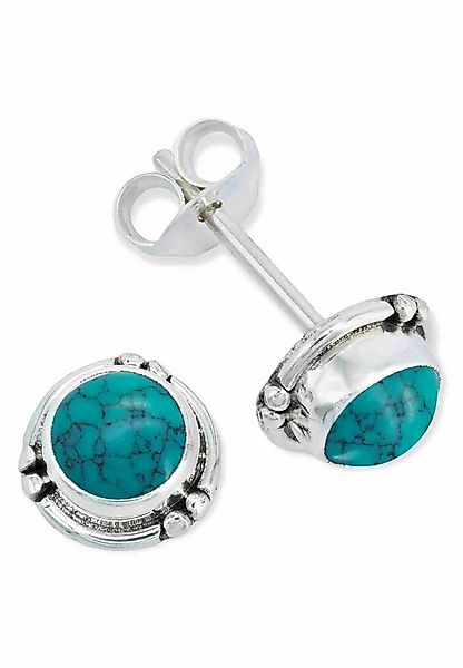 mantraroma Paar Ohrstecker LITANG aus 925 Silber mit Türkis (Paar, Paar Ohr günstig online kaufen