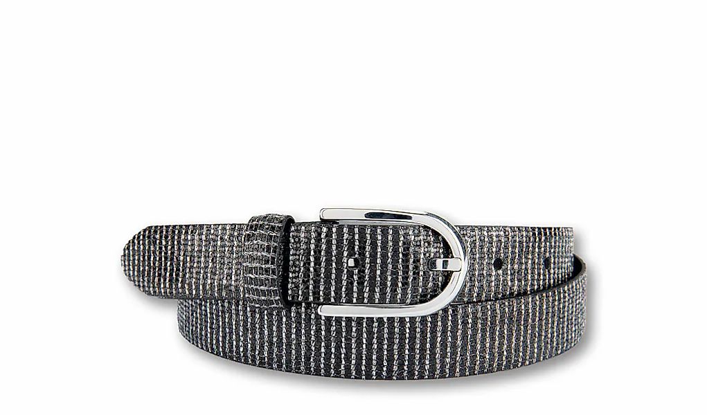 BERND GÖTZ Ledergürtel "Ledergürtel mit funkelndem Metallicprint" günstig online kaufen