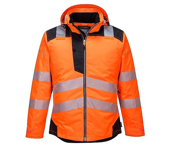 Portwest Arbeitsjacke T400 - PW3 Warnschutz-Winterjacke mit Kapuze günstig online kaufen