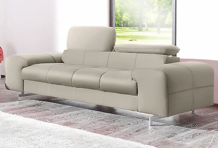 COTTA 2-Sitzer »Chef«, Big-Sofa mit Kopfteilverstellung, edle Metallkufen günstig online kaufen