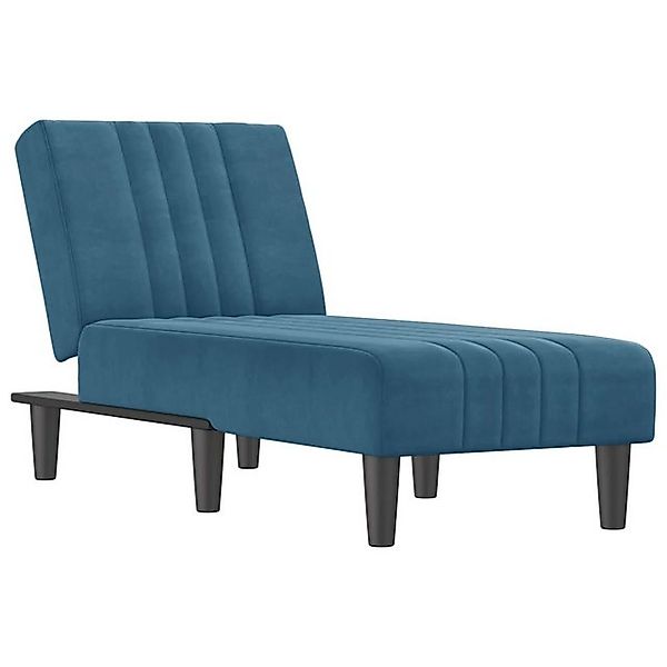 vidaXL Chaiselongue, Liegesofa Blau Samt günstig online kaufen