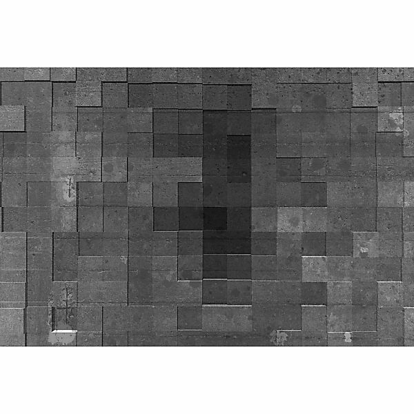 Fototapete  3D Beton Grau Schwarz 4,00m x 2,70m FSC® günstig online kaufen