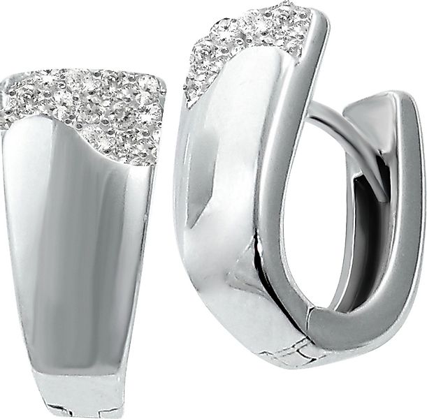 SilberDream Paar Creolen SilberDream weiß Klassik Ohrringe Silber (Creolen) günstig online kaufen