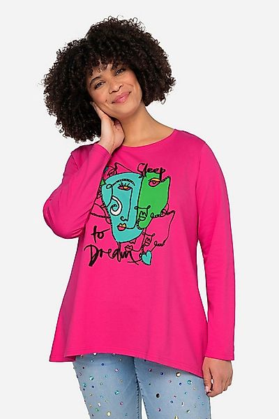 Angel of Style T-Shirt T-Shirt Gesichts-Motiv Rundhals Langarm günstig online kaufen