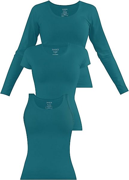 Janice Langarmshirt Baumwoll Oberteile im 3-er Set günstig online kaufen