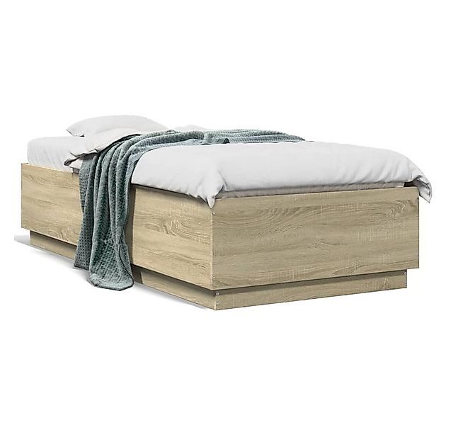 furnicato Bettgestell Sonoma-Eiche 193x78x40 cm aus Massivholz (1-tlg) günstig online kaufen