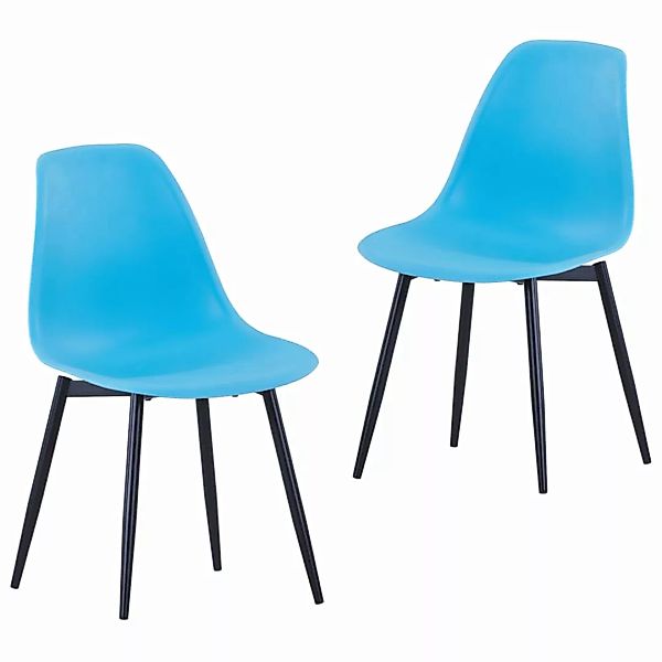 Esszimmerstühle 2 Stk. Blau Pp günstig online kaufen