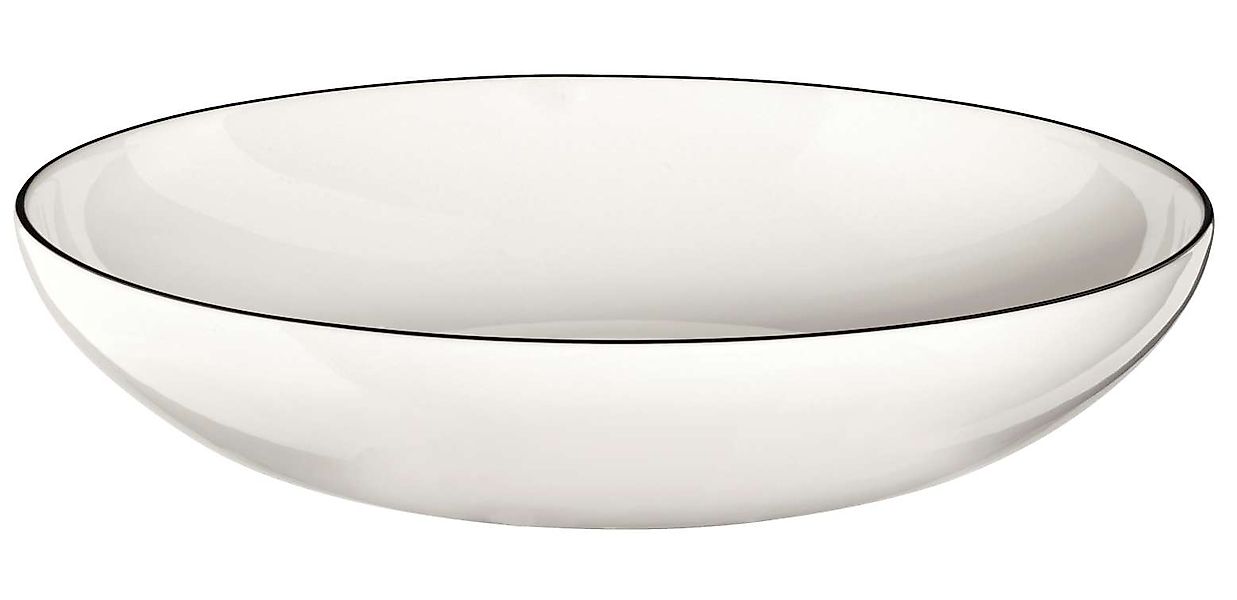 à table ligne noire Suppenteller – Porzellan Ø 22cm mit schwarzem Rand günstig online kaufen