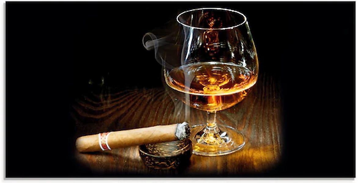 Artland Glasbild »Zigarre und Cognac« Zigarren 1 Stk. tlg. in verschiedenen günstig online kaufen
