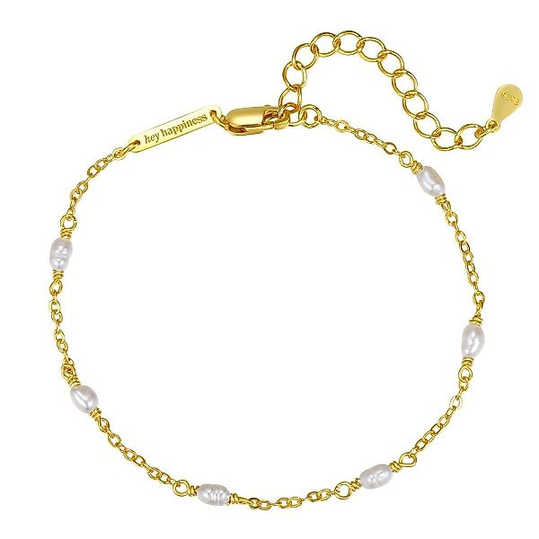 Hey Happiness Perlenarmband Süßwasserperlen Roségold 18K günstig online kaufen