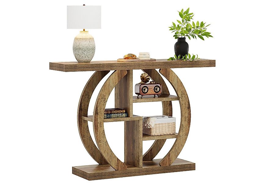 Tribesigns Konsolentisch 4-Tier Sofa Tisch, Holz Eingangstisch mit Lagerung günstig online kaufen