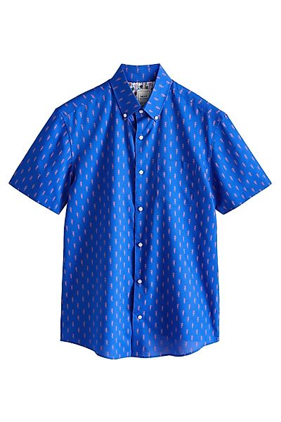 Next Businesshemd Oxford-Kurzarmhemd mit Print (1-tlg) günstig online kaufen
