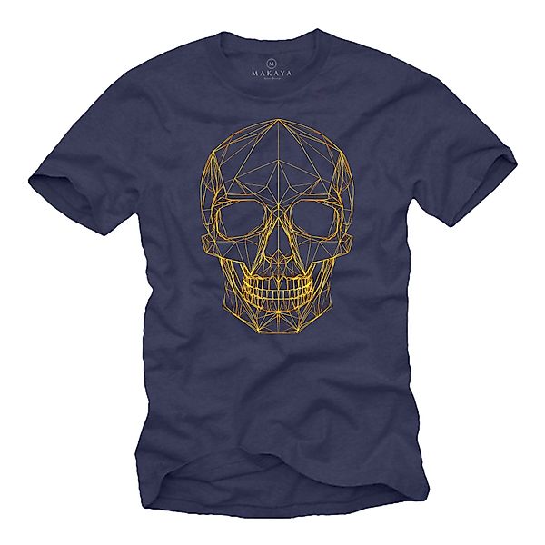 MAKAYA Print-Shirt mit Totenkopf Motiv Feine günstig online kaufen
