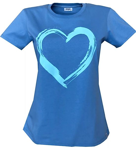 Damen T-shirt Gots Und Grüner Knopf Zertifiziert/ Motiv Herz günstig online kaufen