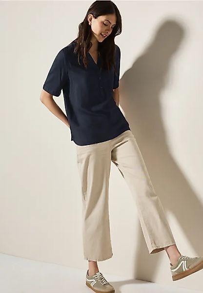 Kurzarmbluse in Unifarbe günstig online kaufen