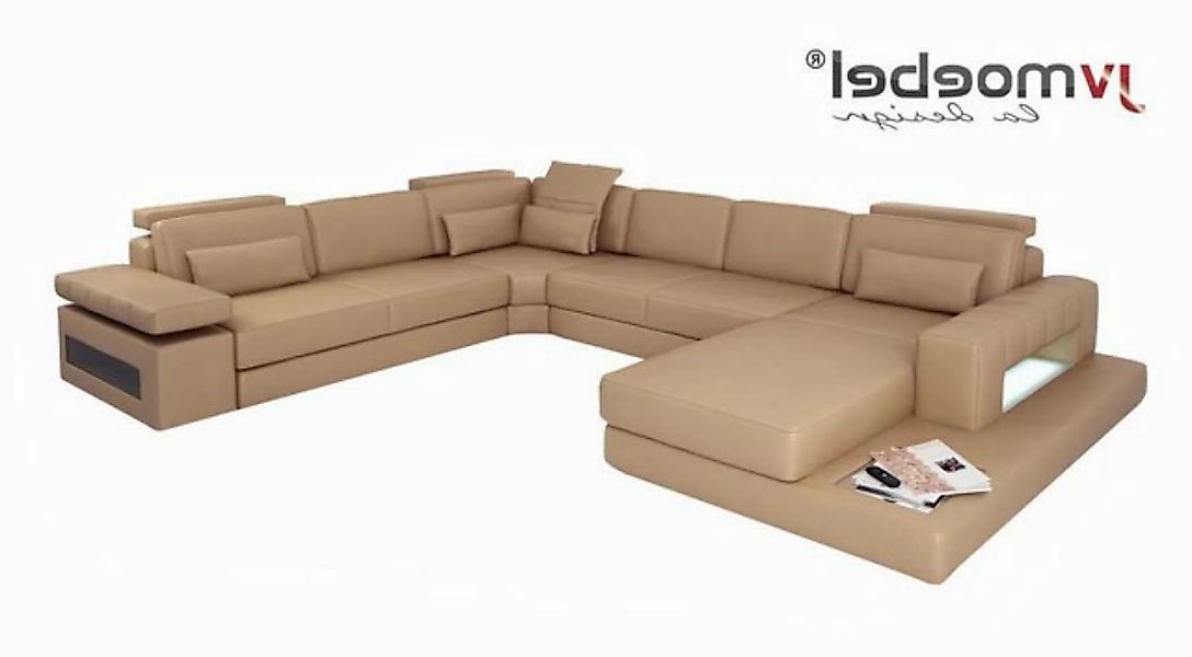 Xlmoebel Ecksofa Neue Polstergarnitur in modernem Design mit U-Form aus Led günstig online kaufen