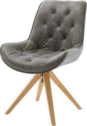 DELIFE Polsterstuhl Taimi-Flex, Holzgestell kantig Natur günstig online kaufen