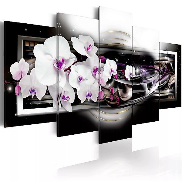 Wandbild - Orchids on a black background günstig online kaufen