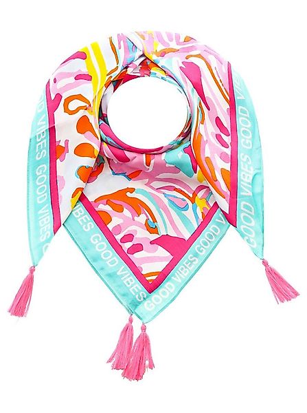 Zwillingsherz Modetuch "Blumentraum", mit Blüten und Tasseln günstig online kaufen