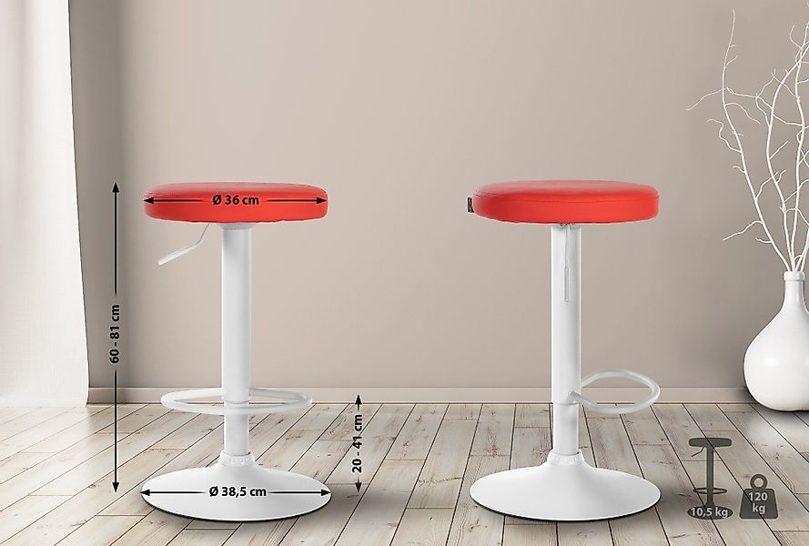 CLP Barhocker Ponte Kunstleder (2er Set, günstig online kaufen