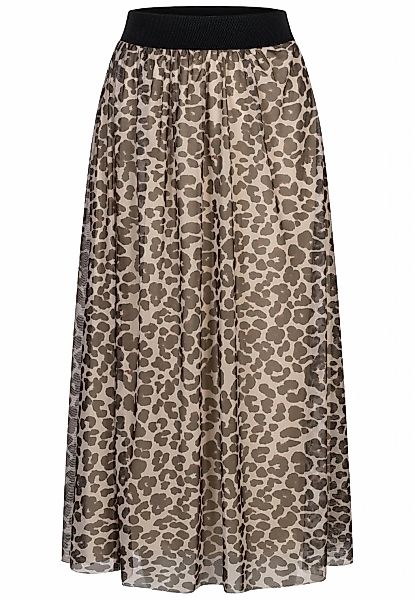 CLOUD 5IVE Sommerrock "CLOUD 5IVE Longform Rock mit Leoprint und Gummiband" günstig online kaufen