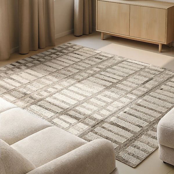 vikosa Teppich "Linara" rechteckig 15 mm Höhe Handgemacht, Grafisch, Streif günstig online kaufen