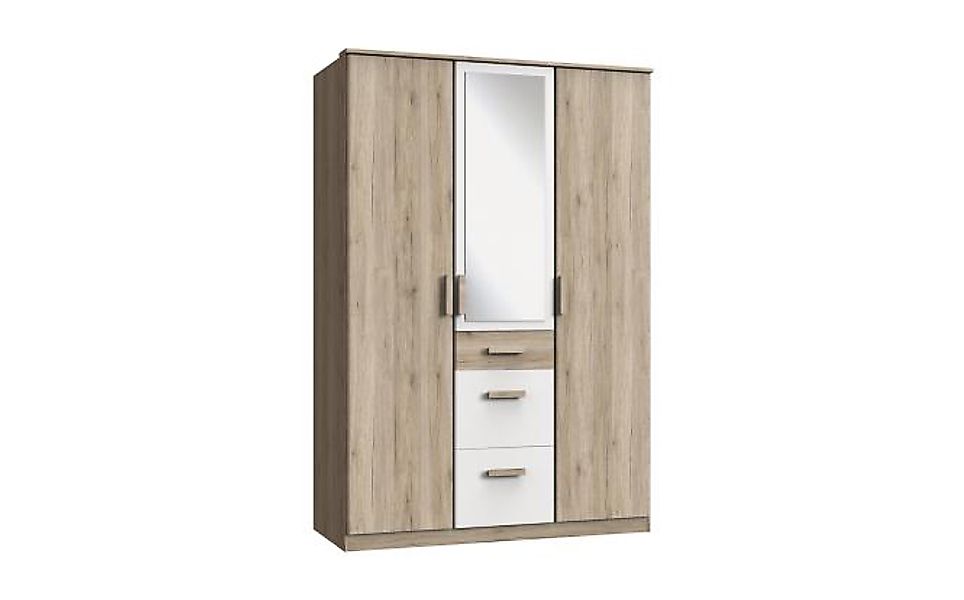 Kleiderschrank 3trg mit 1 Spiegel CARIBA von WIMEX Braun günstig online kaufen