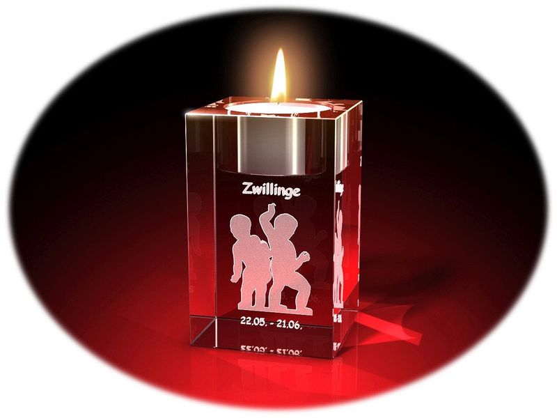 GLASFOTO.COM Teelichthalter Sternzeichen, Geburtstag, Geburtstagsgeschenk, günstig online kaufen