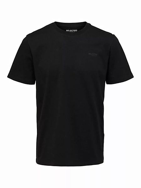 Selected Homme Herren Rundhals T-Shirt SLHASPEN LOGO - Regular Fit günstig online kaufen