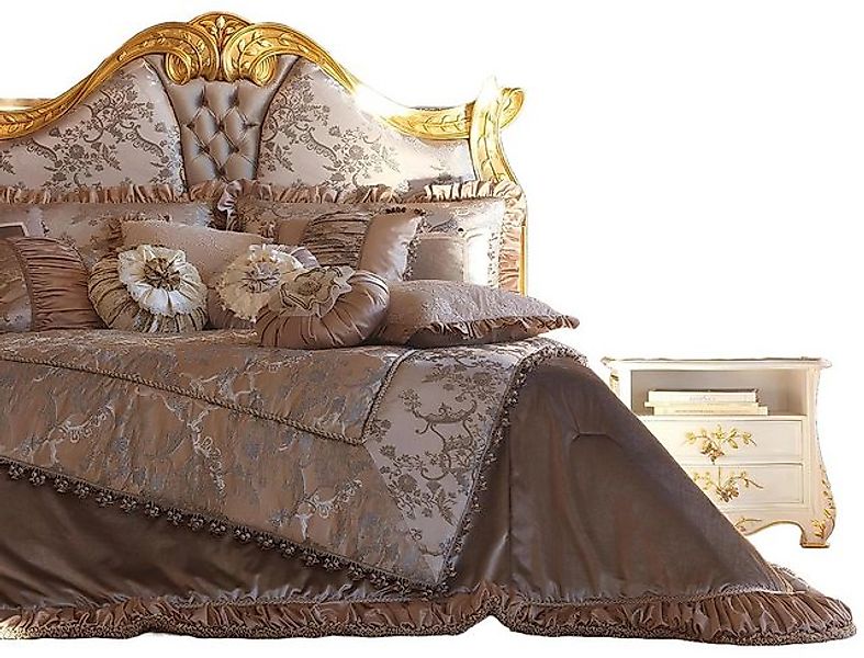 Xlmoebel Bett Kopfteil-Bett Chesterfield mit Polsterung in Gold-Samt für Ho günstig online kaufen