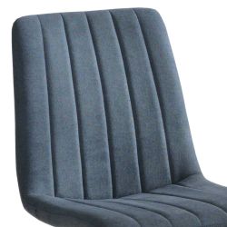 Esstisch Stuehle Hellgrau aus Webstoff und Metall 47 cm Sitzhöhe (4er Set) günstig online kaufen